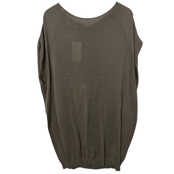 Acote Cotton Lace Up Slub Knit Oversized Tunic Sweater Top US Size 10 Lagenlook